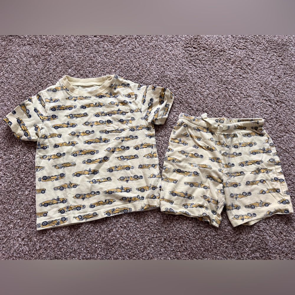 Gap boys yellow race car matching outfit set 4T B1G1 50% off